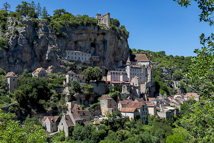 Rocamadour panoramic view from the cliff