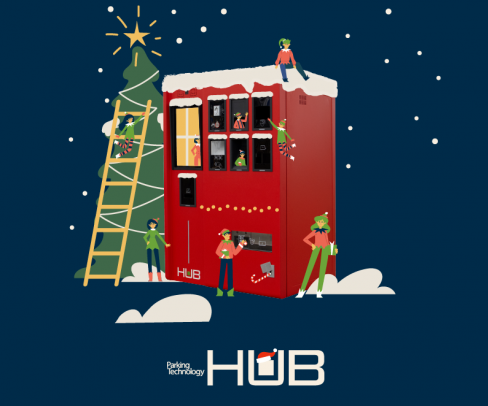 ​nuestra estación APS personalizada de color rojo Santa y los elfos del HUB le desean Feliz Navidad