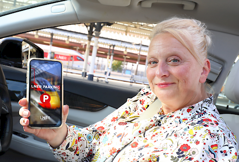 LNER user with LNER parking app can reserve a parking space in advance