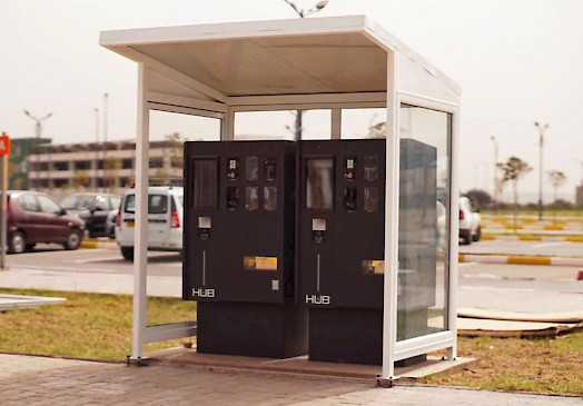 automated pay stations at ORN airport car park