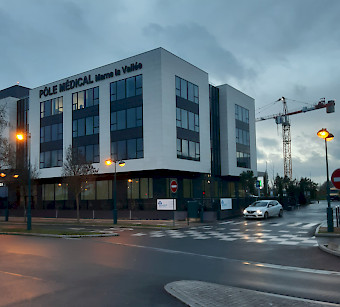 entrance of the medical center car park
